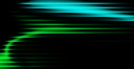 Green and Cyan Neon Flow Background