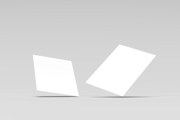 A5 brochure blank white template for mock up and presentation design