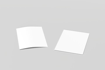 A5 brochure blank white template for mock up and presentation design