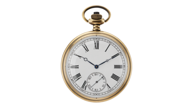 Elegant golden pocket watch showcasing timeless design, perfect for vintage collections or symbolizing classic sophistication with its detailed craftsmanship