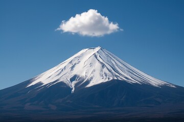 Majestic mountain with cloud.