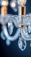 Elegant Crystal Chandelier Detail