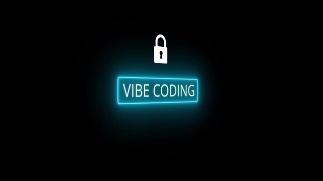 Businessperson vibe coding at desk with glowing blue java code, showing script runner and digital focus in secure tech. on neon line box background. 4k workspace