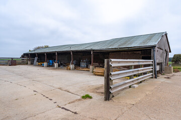 Farmyard, barns, sheds and buildings in the countryside