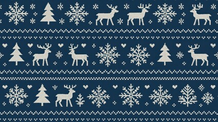 Obraz premium Festive winter pattern desktop wallpaper