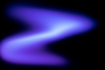 Abstract light trail forming a smooth, flowing Z-shape in vibrant shades of purple and blue against a dark black background. The glowing motion blur evokes a futuristic and dynamic feel.