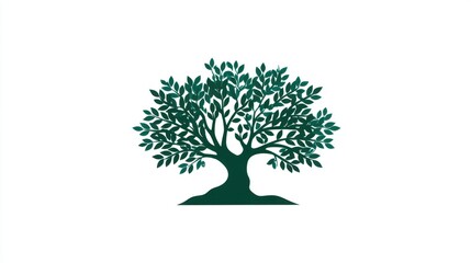 An olive tree emblem, a symbol of nature and tranquility