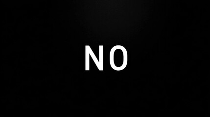 Simple and powerful typographic image expressing a strong negative message in bold letters
