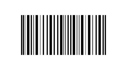 Barcode vector icon or bar code scan label for product price tag. Generic barcode lines for retail checkout and product labeling. Easily editable vector illustration