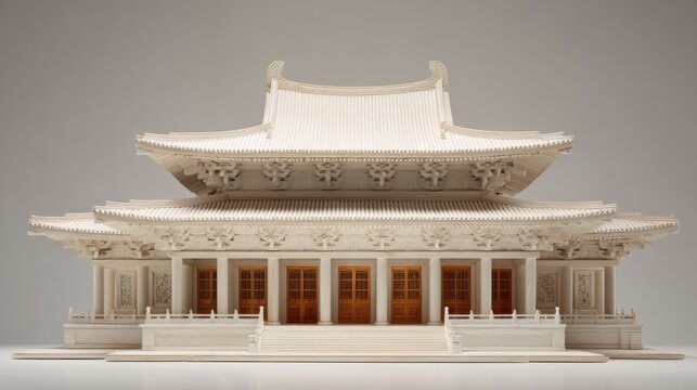 An intricately detailed Asian-style building, showcasing traditional architecture - Powered by Adobe
