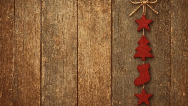 Rustic festive wooden decoration desktop wallpaper - Powered by Adobe