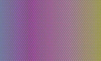 Abstract digital pattern of binary code with a vibrant rainbow gradient background