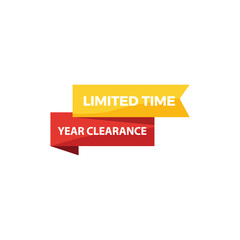 Limited time and year clearance ribbon ,Bold Clearance Banners for Year-End Promotions