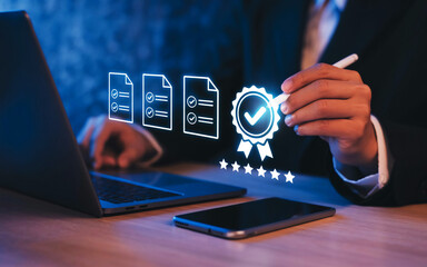 Digital document review and quality certification on screen