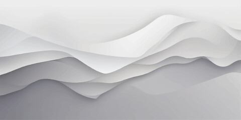 Abstract white paper background with smooth blue curve line pattern for a futuristic template design