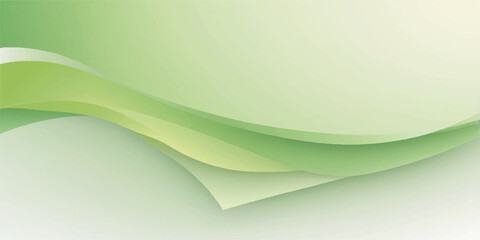 Abstract green wave design wallpaper with smooth line patterns and bright color illustration