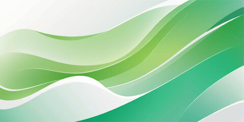 Abstract green wave design with a light curve pattern for a modern eco wallpaper background