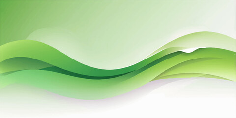 Abstract green wave design with a light curve and motion is an eco-friendly vector illustration pattern for a nature backdrop