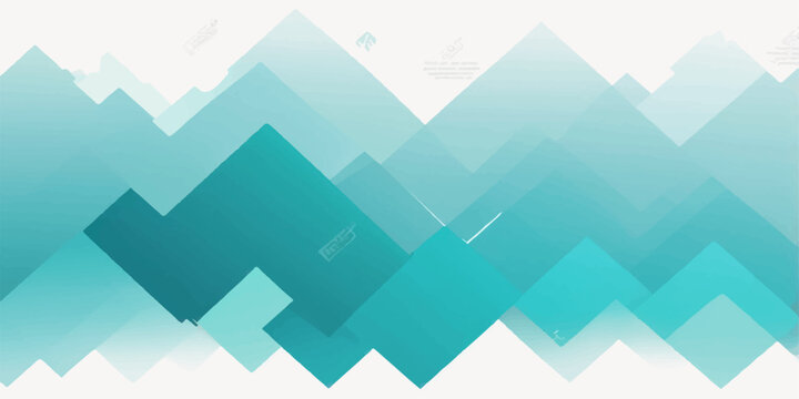 This vector illustration presents a geometric blue mountain landscape pattern for a digital wallpaper design