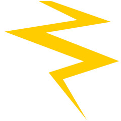 Yellow lightning bolt graphic on a white background.