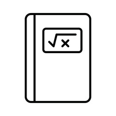 Math Notebook Icon Vector. Math Study Notebook logo