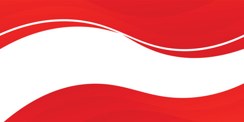 Vector red line background curve element with white space for text and message design, overlapping layers,  Modern design