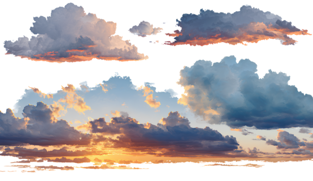  4 vector sky clouds sunset cloud, transparent background png file.png 