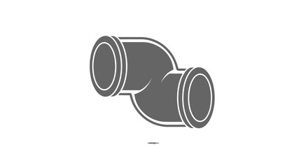Industrial Plumbing Pipe Elbow Connector Fitting Icon.