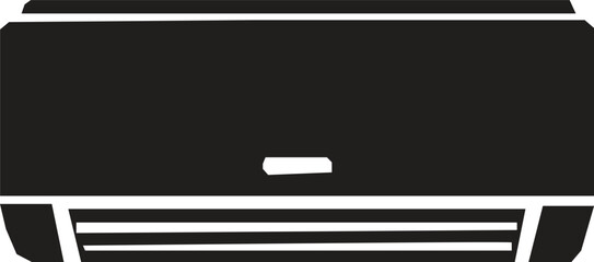 Black silhouette icon of a wall mounted air conditioner unit.