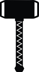 Viking hammer mjolnir vector graphic