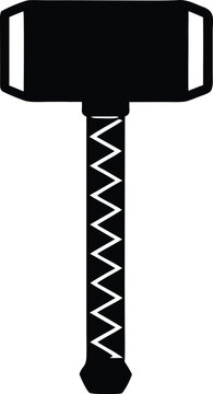 Viking hammer mjolnir vector graphic