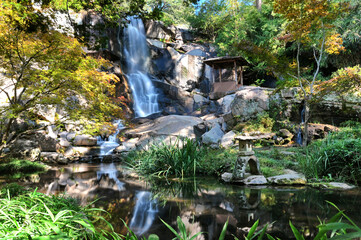 Waterfall in autumn, Maymont Richmond VA