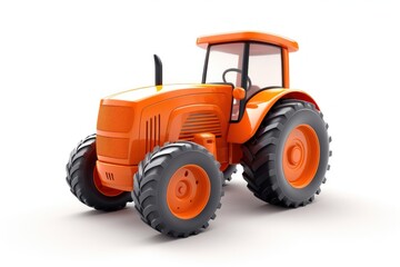 Obraz premium Tractor vehicle wheel white background.