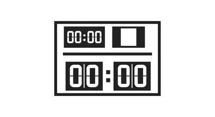 Digital Flip Clock Displaying Zero Time and Score.