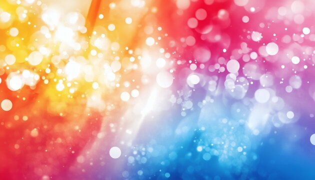 Bright multicolored bokeh background with glowing circles