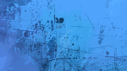 Abstract Blue and Black grunge texture with heavy layer of distressed, scratched and splattered paint. Modern aesthetic; perfect for Halloween, punk, or urban themed design