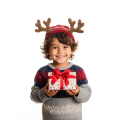 Child with festive gift