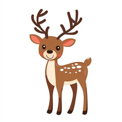 christmas reindeer with red ribbon