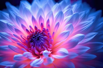Obraz premium Light neon flower backgrounds dahlia petal.