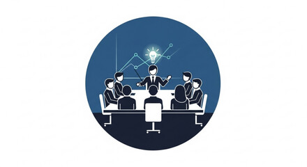 Business meeting presentation strategy teamwork collaboration brainstorming idea generation session discussion
