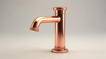 Elegant copper tap. Sleek design. Feels invitingly warm to the touch.
 