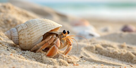 hermit crab on the beach
