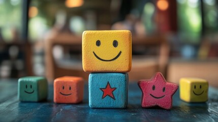 Customer satisfaction survey concept, company online user feedback rating for reputation management