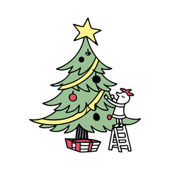 Christmas tree with gifts