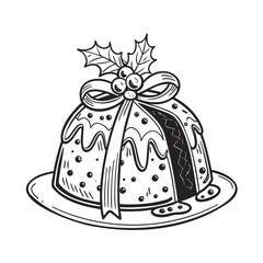 Vector illustration of a cake