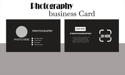 Business card photography template