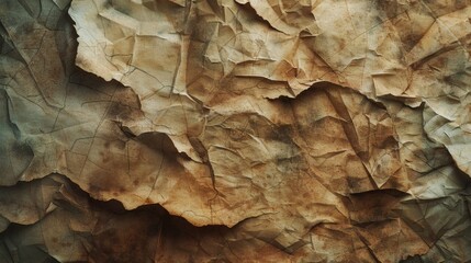 Textured background of crumpled brown paper