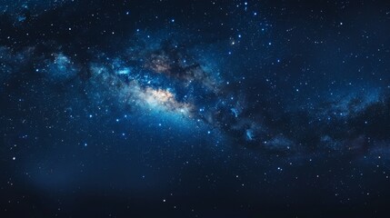 Majestic cosmic scene: starry night sky with vibrant nebula