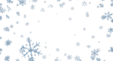 Winter Snowflakes Background Illustration A Gentle Cascade of Blue Snow
