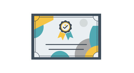 Certificate of Achievement with Seal and Ribbon Framed Document.